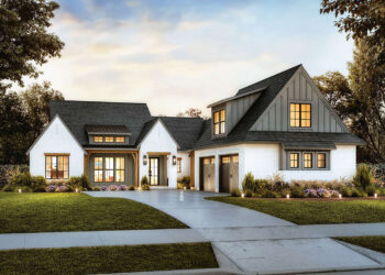 2768 sq ft Modern Farmhouse Plan with 4 Bedrooms and 3.5 Bathrooms