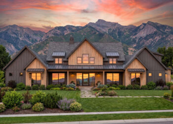 3718 sq ft Modern Farmhouse Plan with 4 Bedrooms and 4.5 Bathrooms