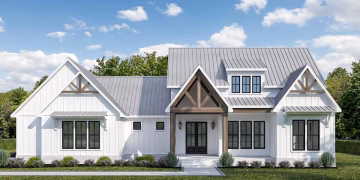 2255 sq ft 4-Bedroom New American House Plan with Outdoor Fireplace