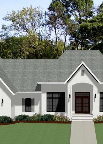 3443 sq ft European House Plan with 4 Bedrooms and 4.5 Bathrooms
