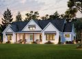 2593 sq ft Modern Farmhouse Plan with 4 Bedrooms and 3.5 Bathrooms