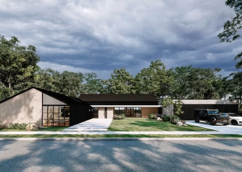 4807 sq ft Modern Ranch with Two Master Suites and Home Office